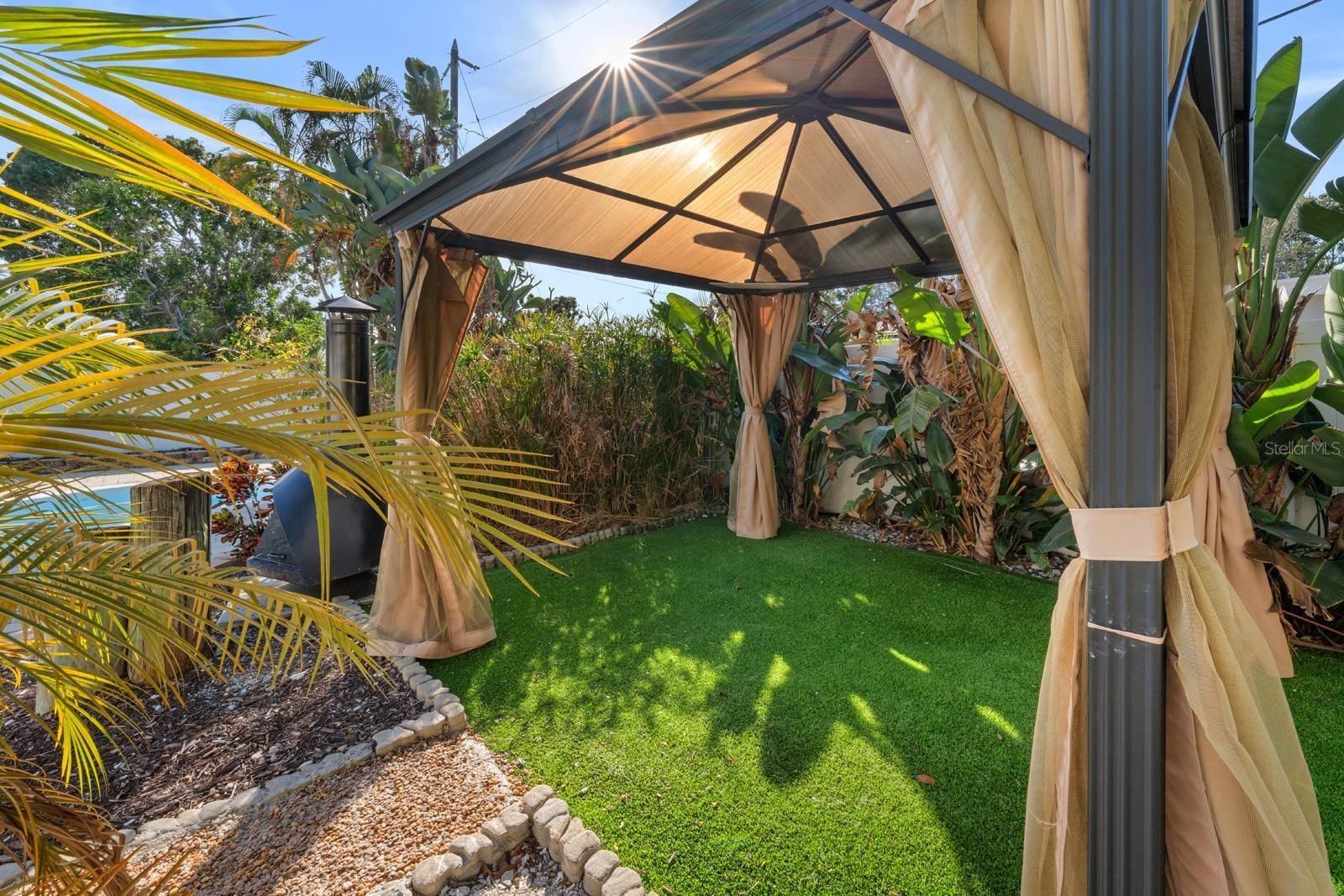 Covered gazebo with optional screen enclosure