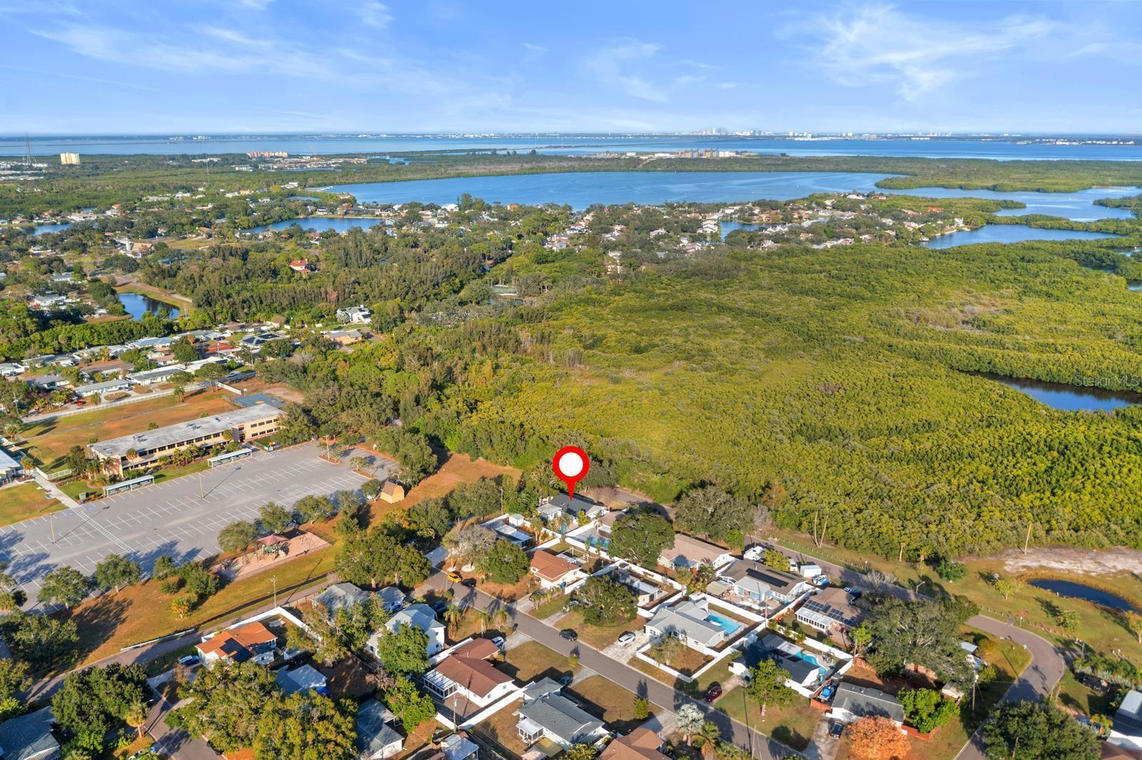 Private location overlooking expansive nature preserve