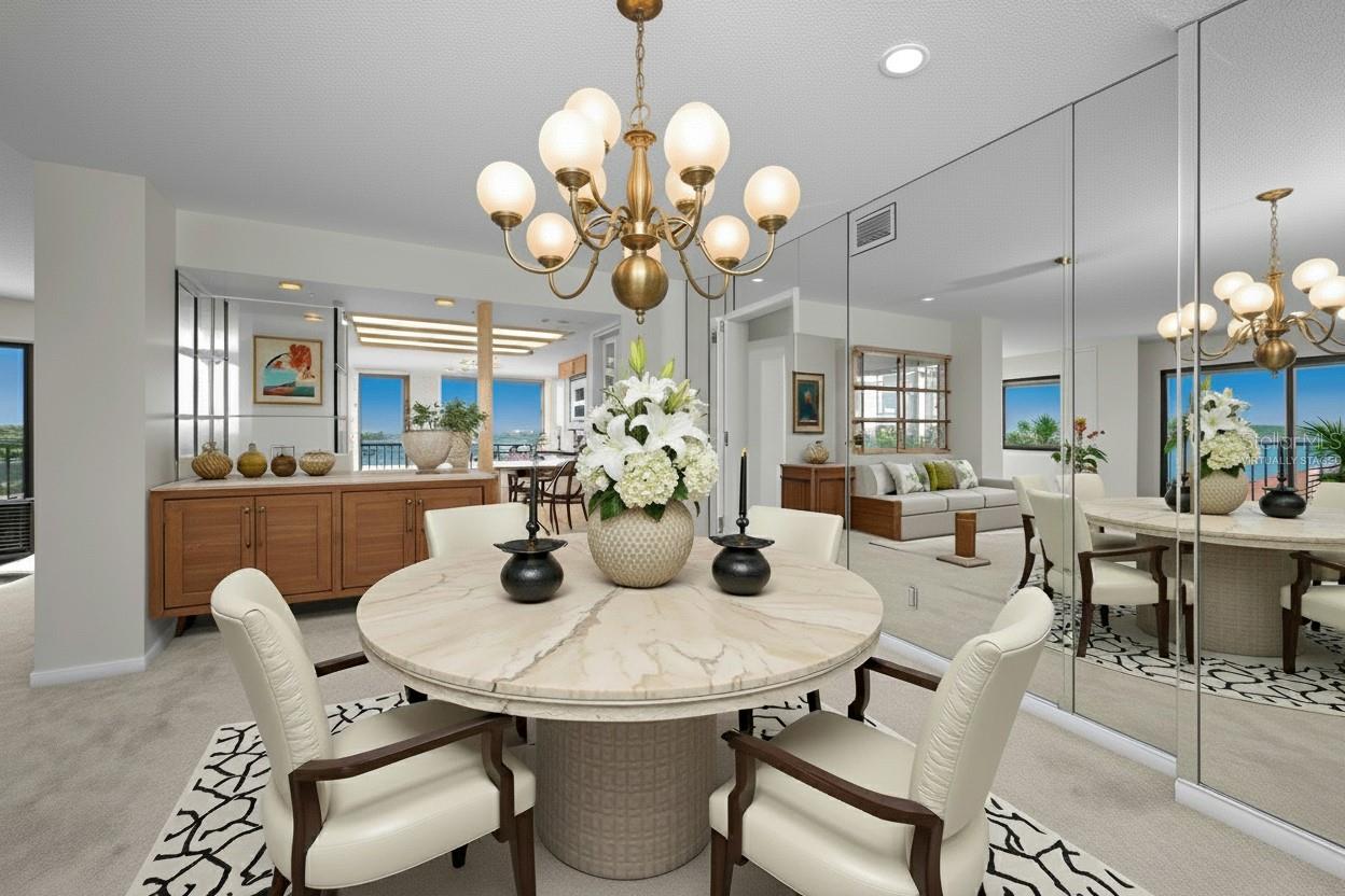 Virtually Staged Dining Area