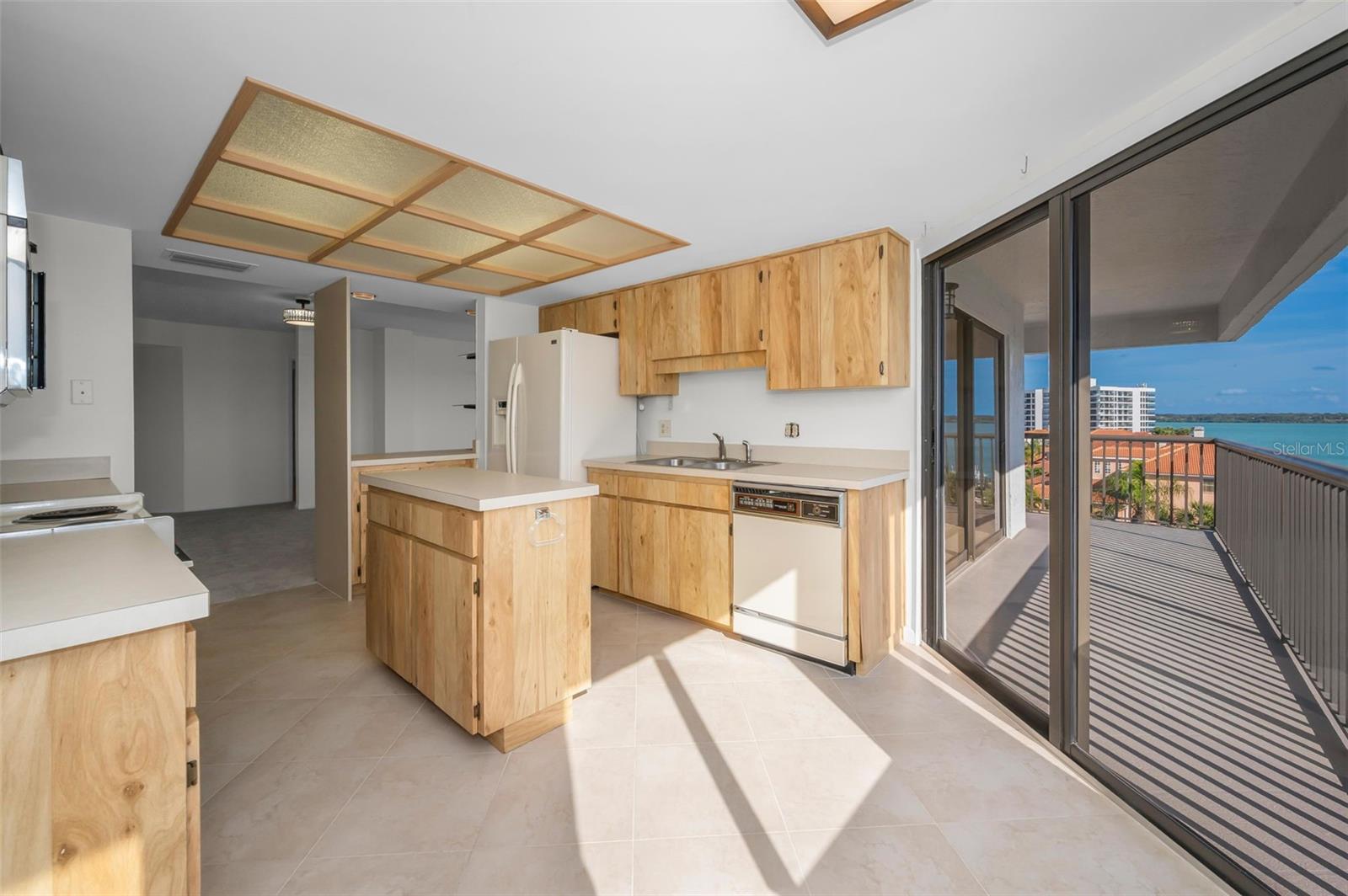 Exit to the balcony to the Kitchen