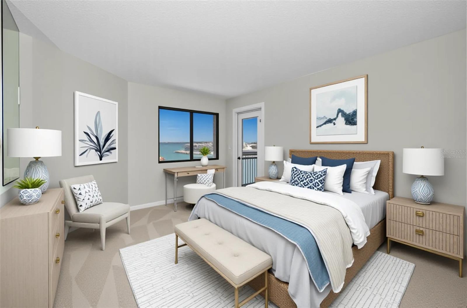 Virtually Staged Second Bedroom.