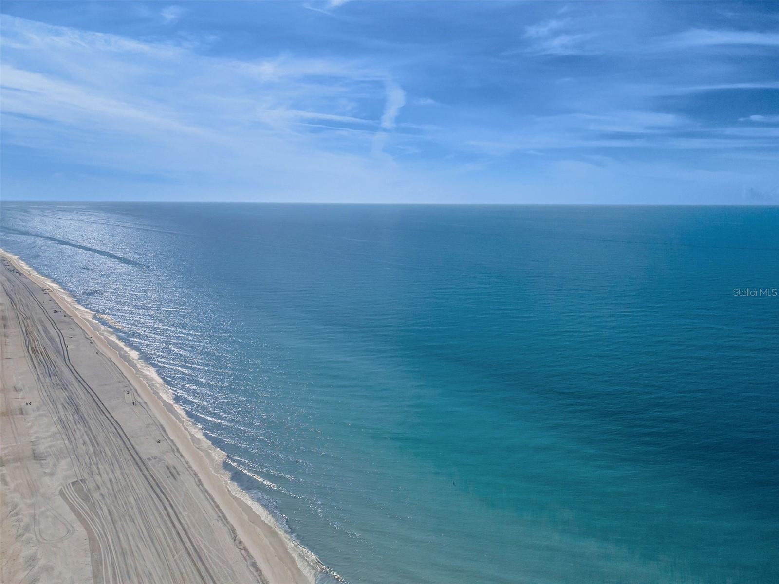 The Gulf of Mexico across the Blvd.