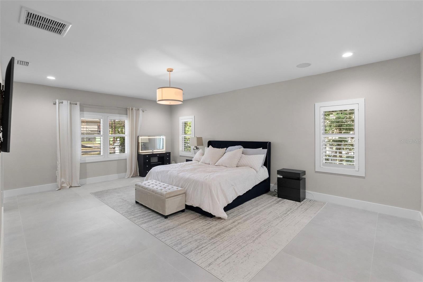 The primary suite is also on the first floor