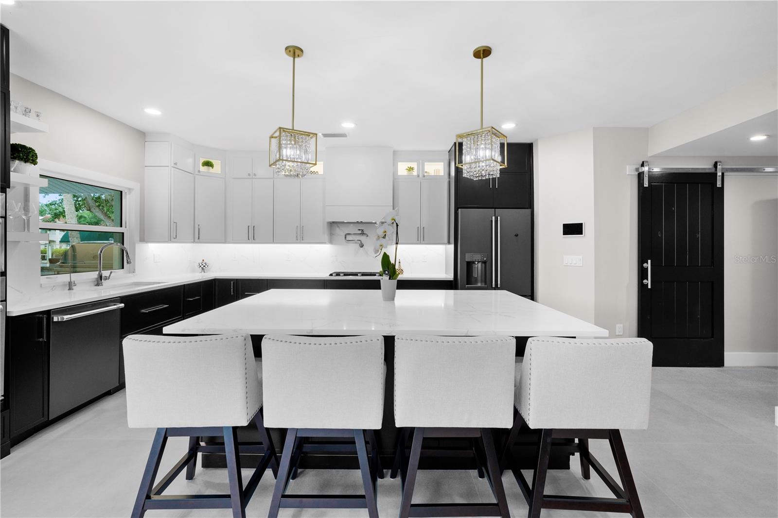 Or visit with the chef at the large island