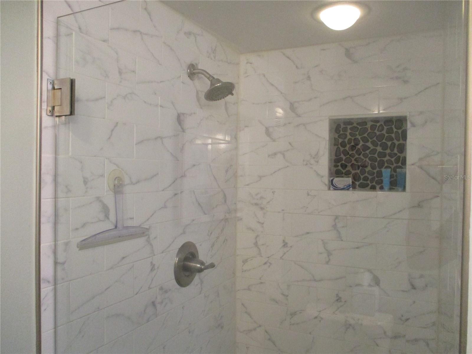 Primary walk-in shower
