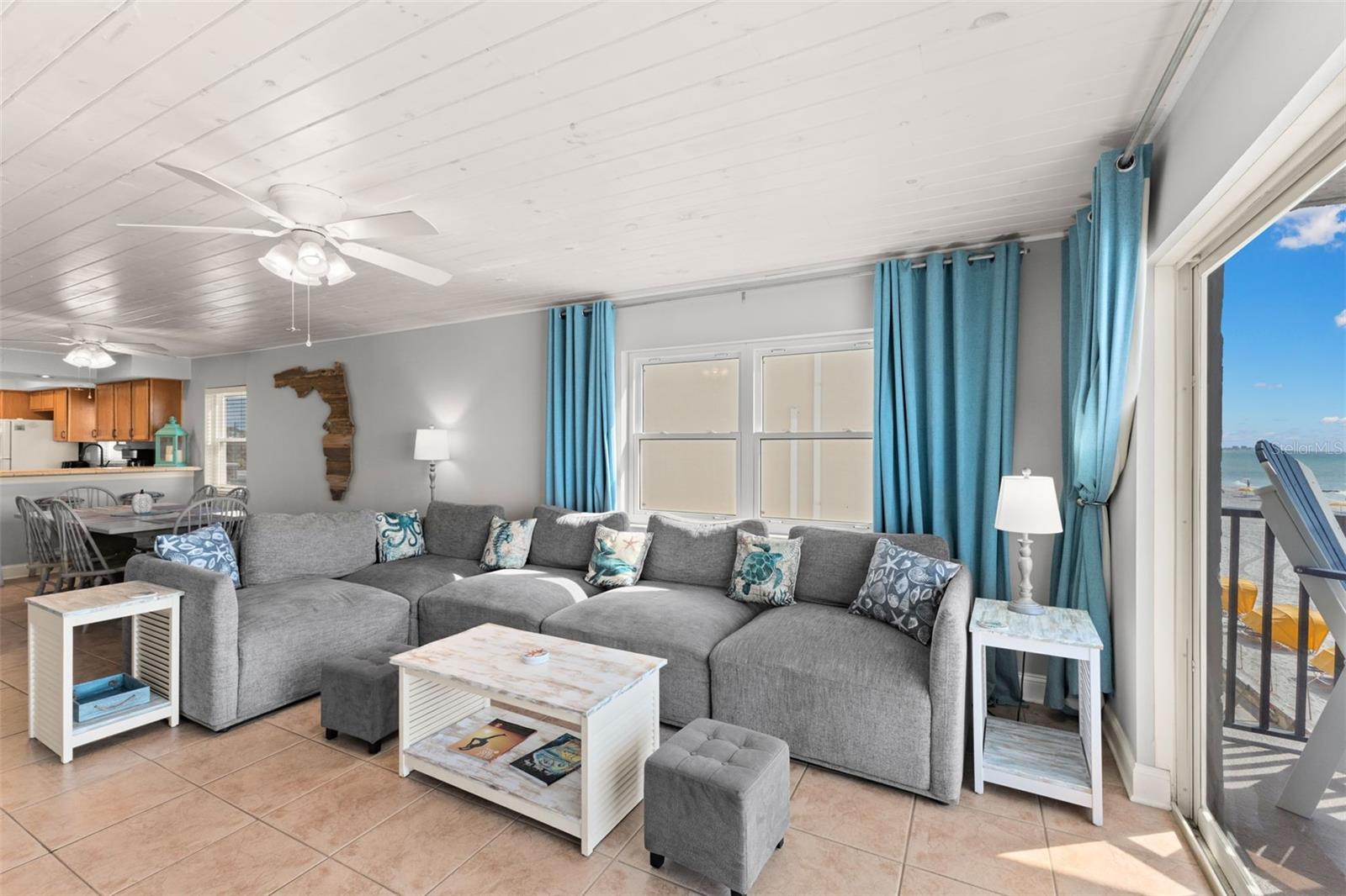 Plenty of Natural light throughout. Lot of comfortable seating.