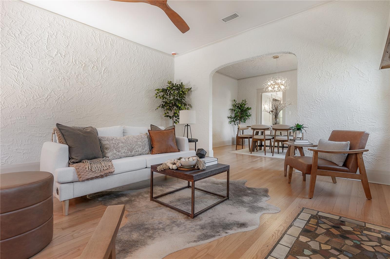 Living Room Overlooking Dining Area