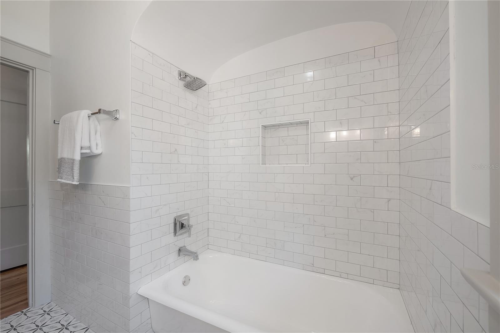 Original cast iron tub restored