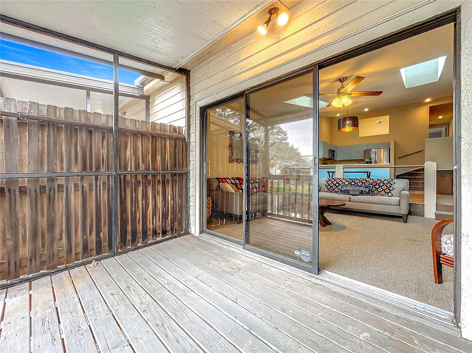 Deck off living room