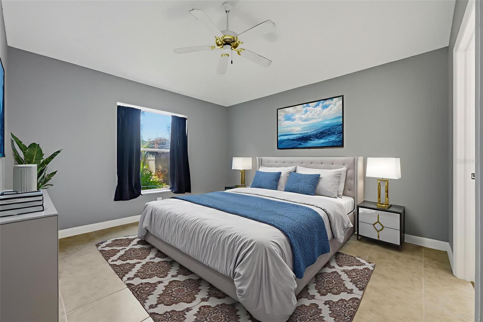 Staged Primary bedroom