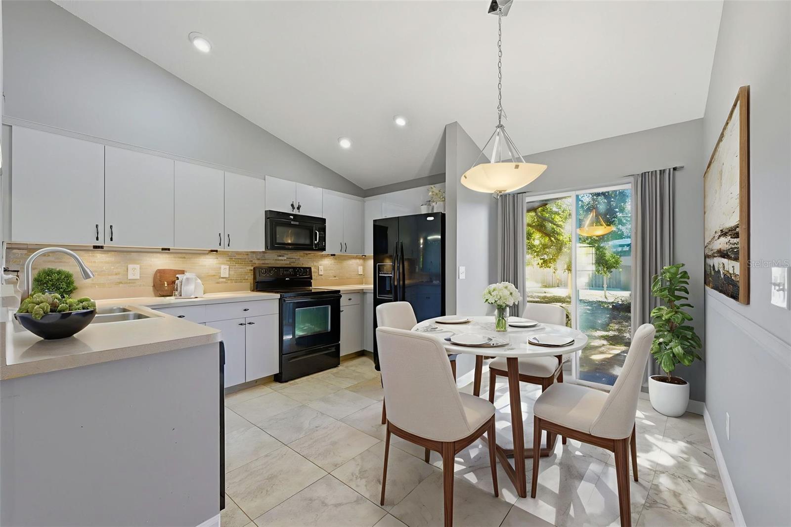 Staged south facing kitchen
