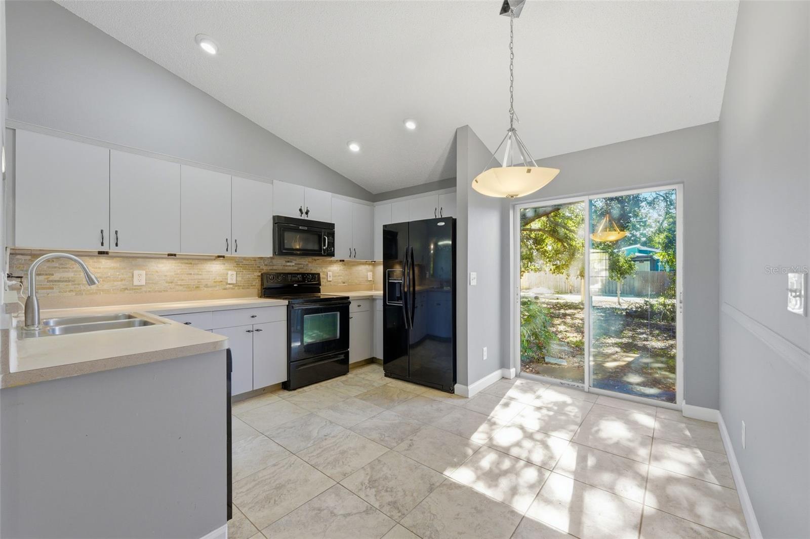 Vacant kitchen facing south