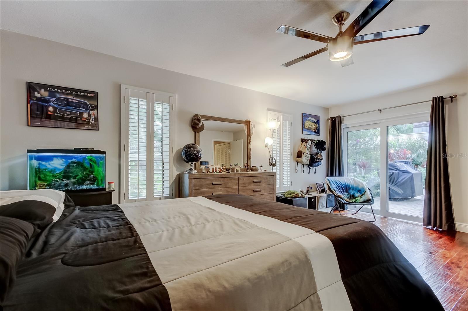 2nd bedroom also has sliders outside to the pool area.