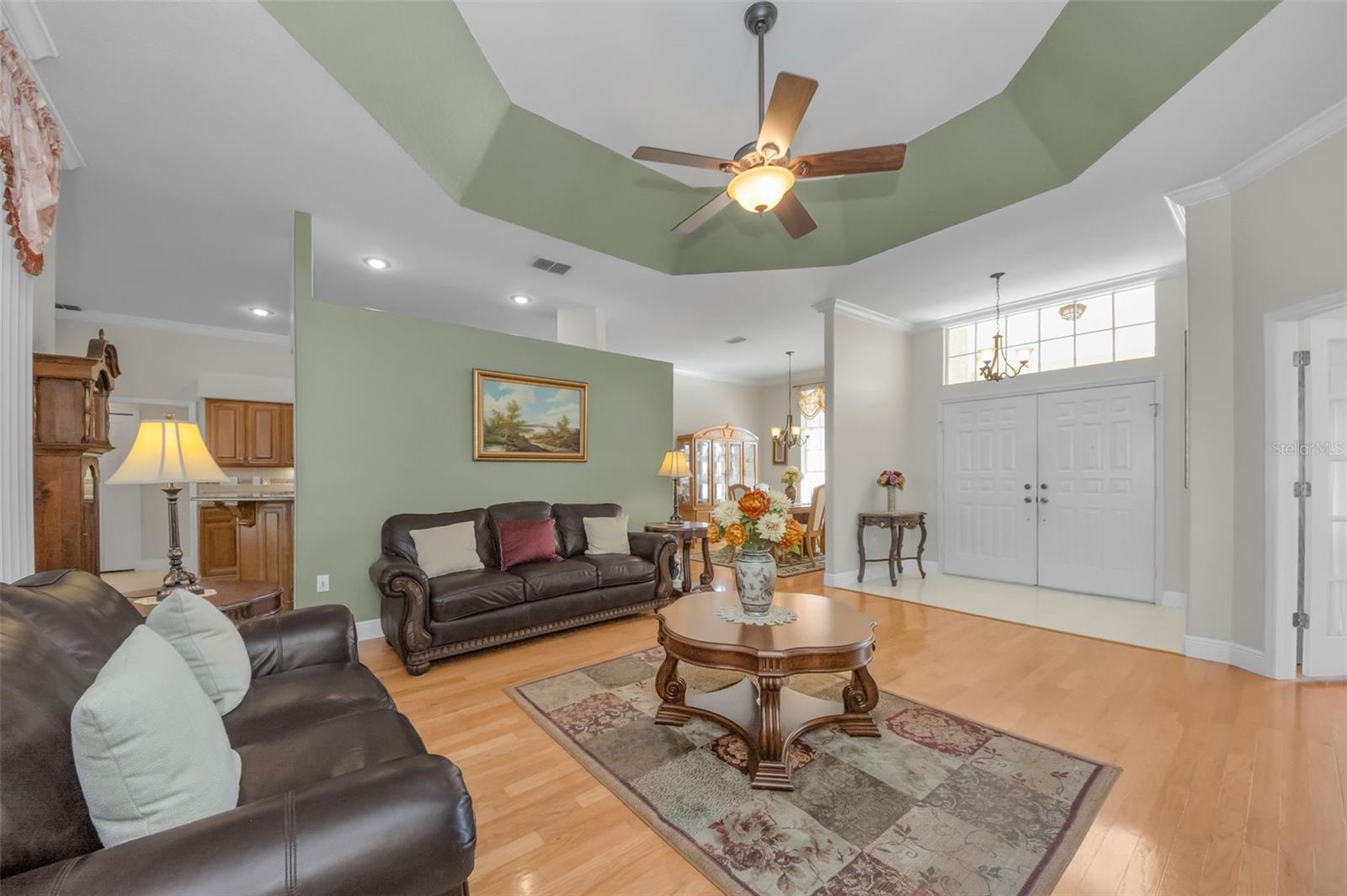 Great Room - Coffered Ceiling
