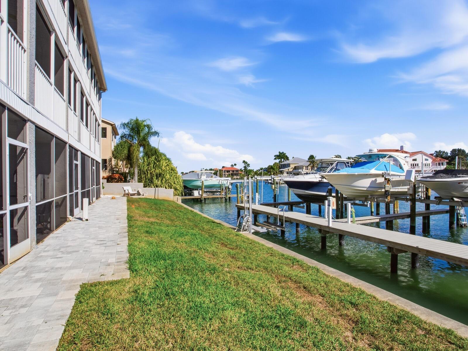 Assigned boat slip with Lift