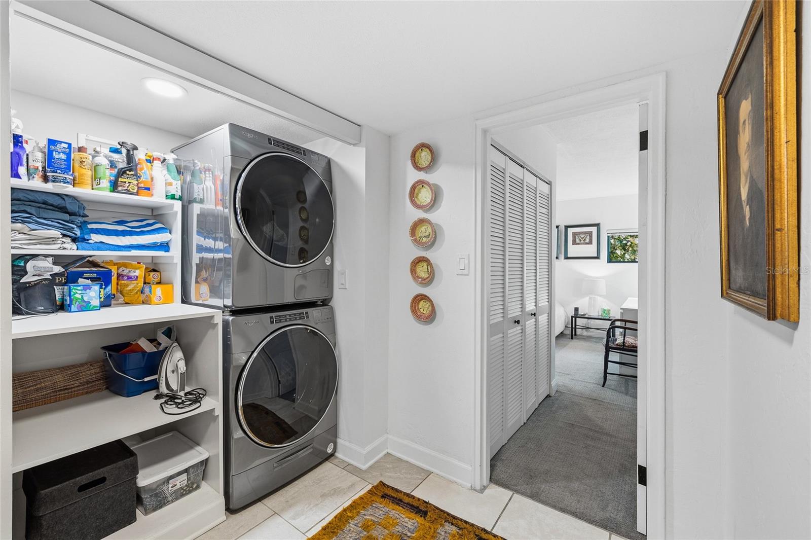 Hallway Laundry Closet W/Ample Storage