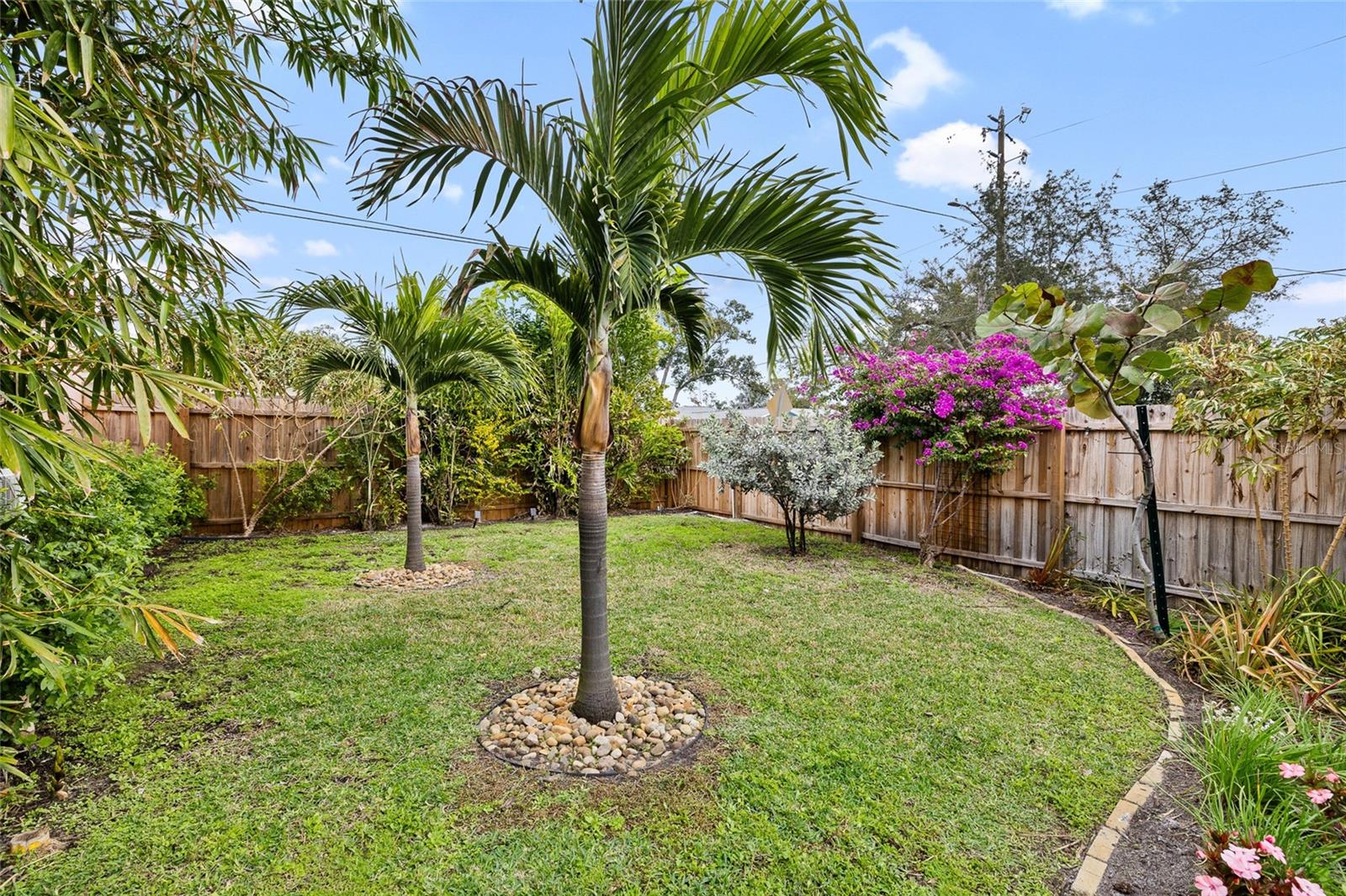 Relaxing Green Space on East Side of Lot