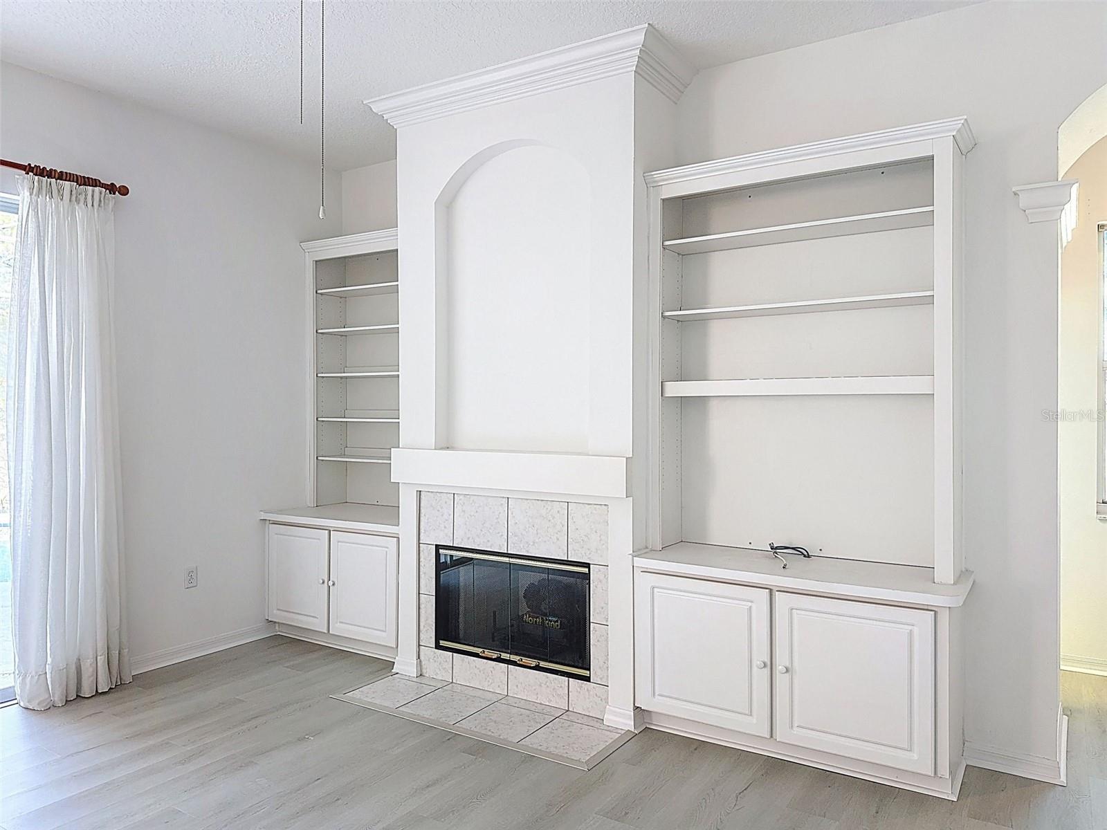 Living room fireplace