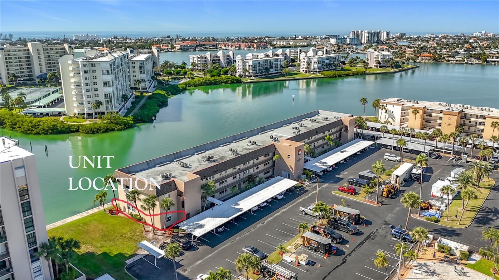 Great corner unit location with hurricane impact windows on 3 sides!