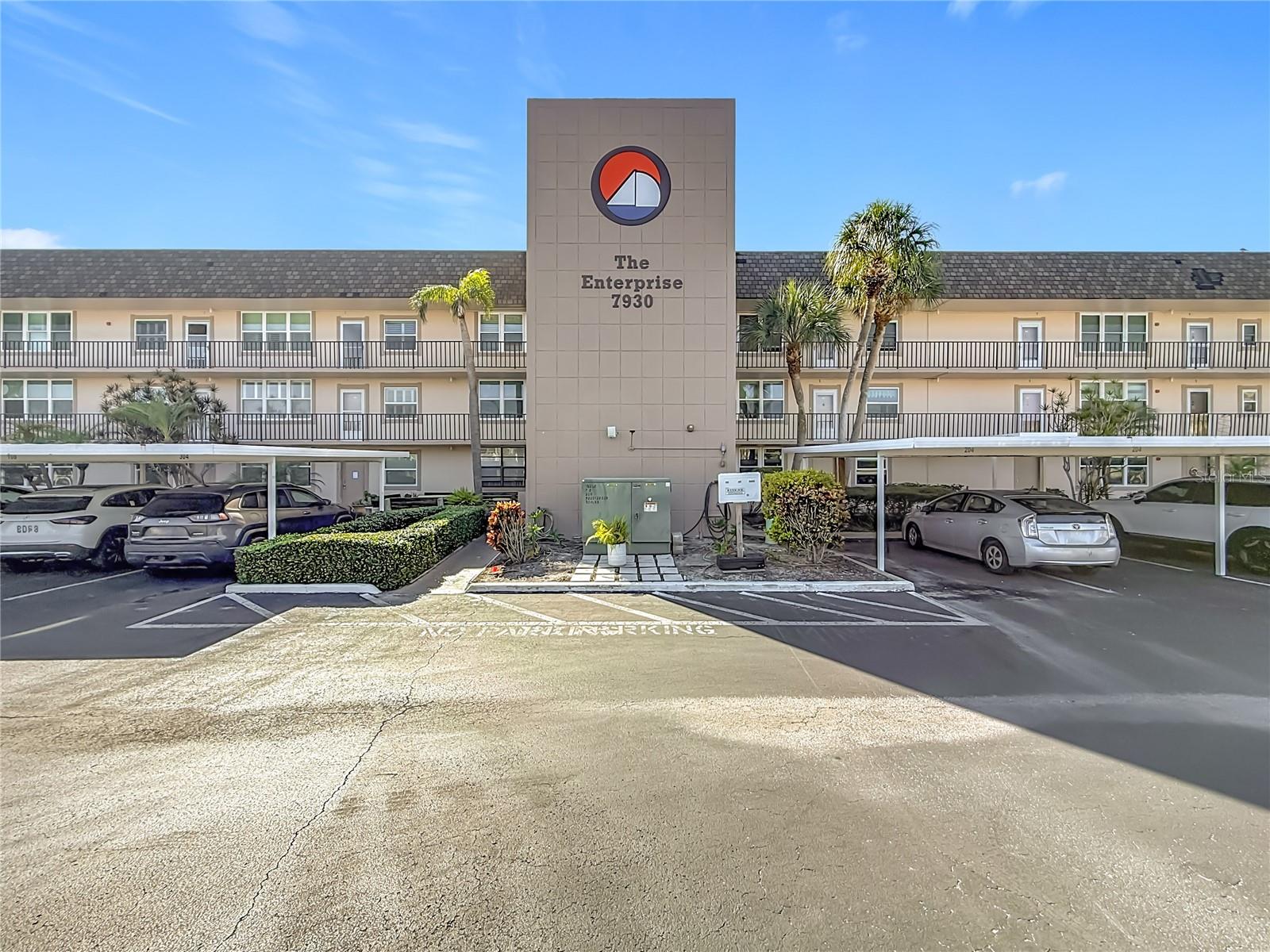 The Enterprise building is a 3 story building with an elevator and a shared storage room for all owners in the building.  The building was painted in 2023.