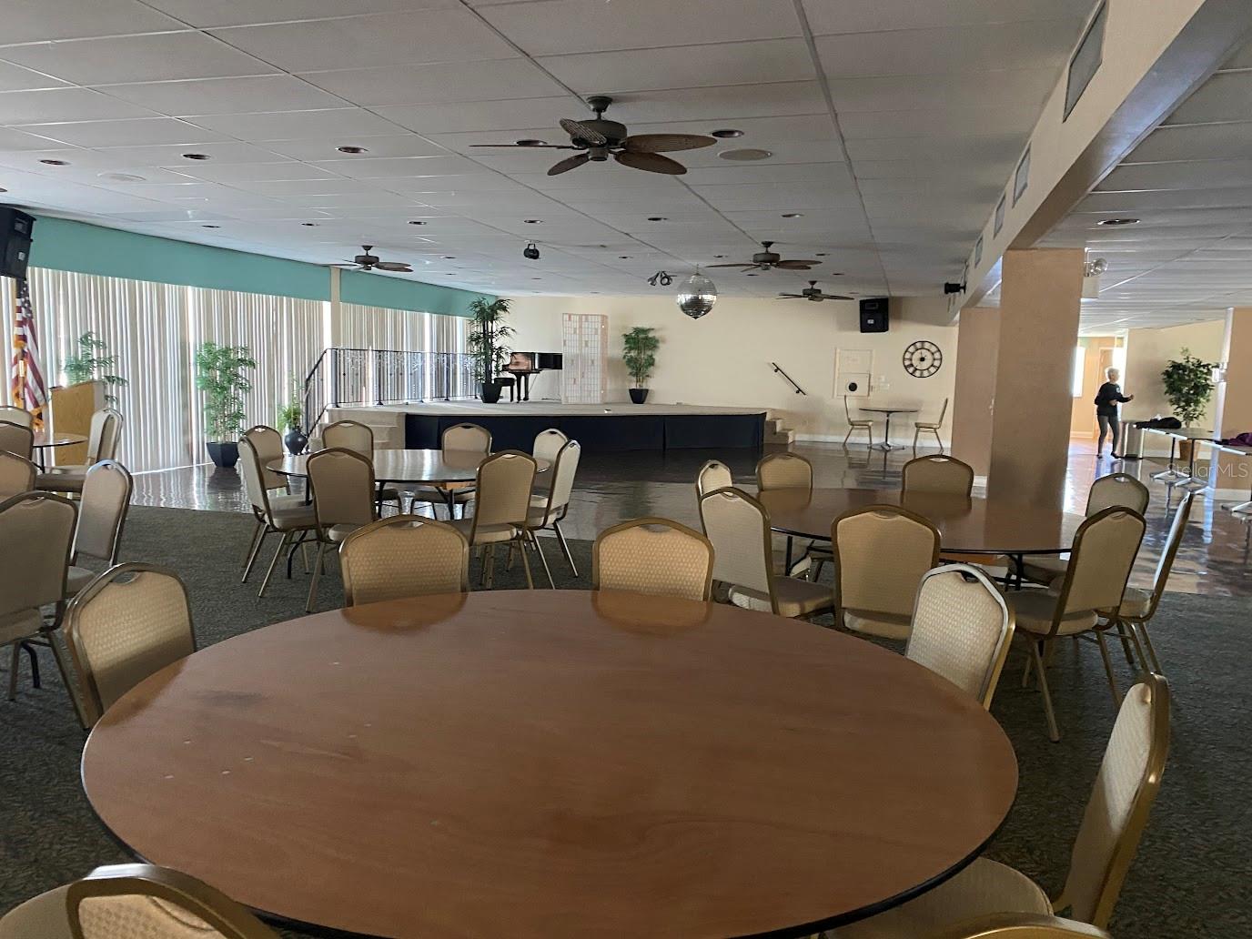 This is the entertainment room on the 2nd floor of the clubhouse at Bay Island