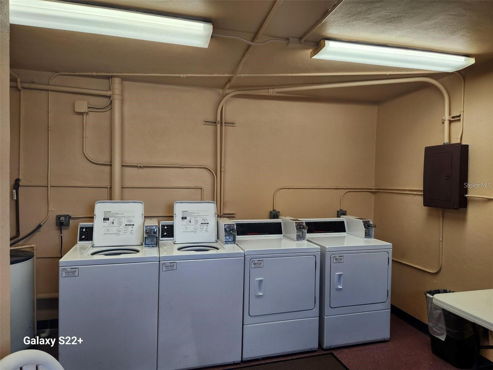 There is a laundry room with washers and dryers in the Enterprise building for larger loads of laundry.  Another added convenience for everyone in the building.