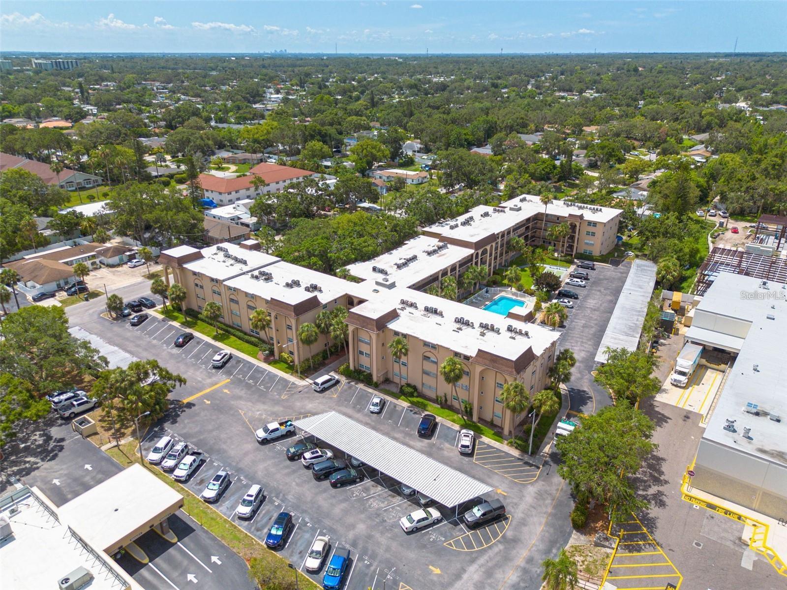 Aerial view of complex