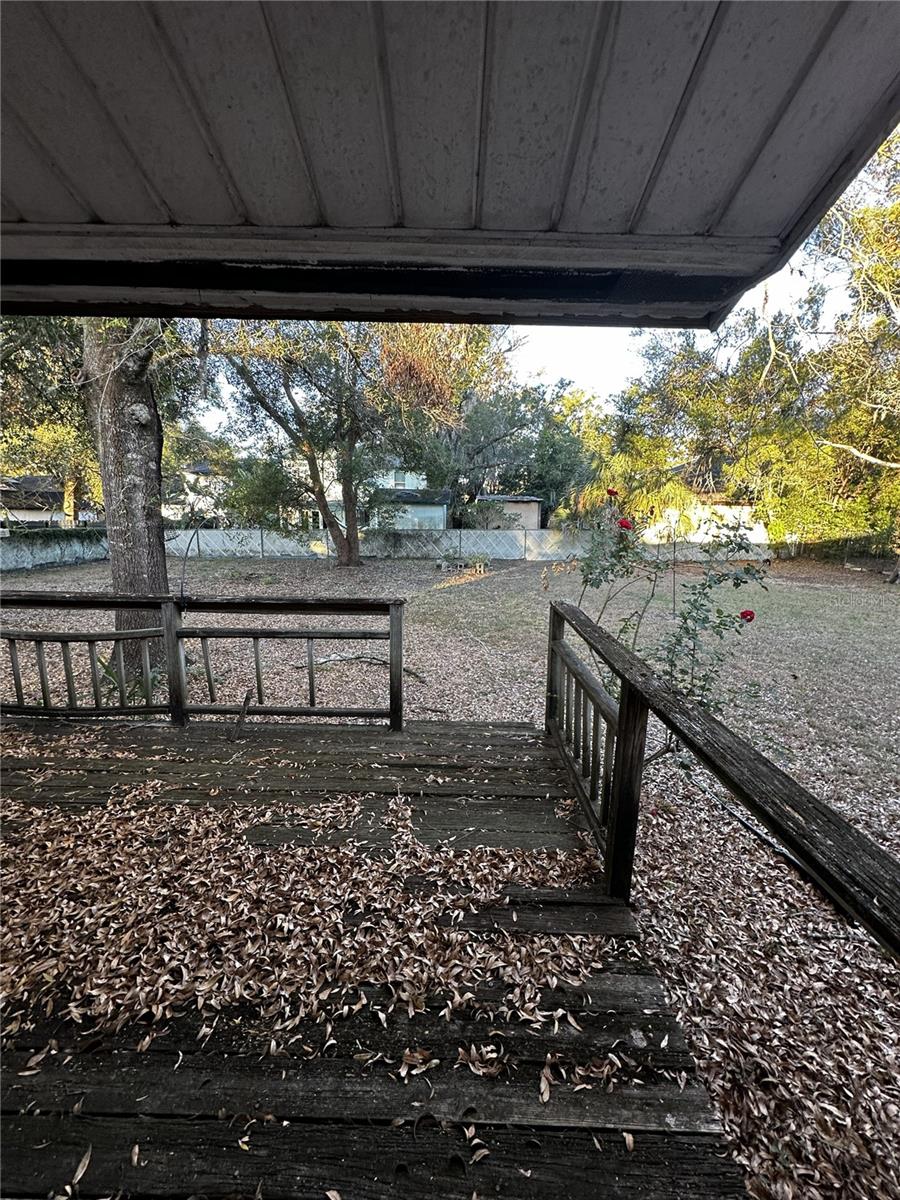 view from back door