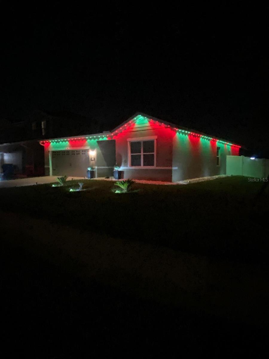Lights installed on the home, you can change the light colors as you prefer.