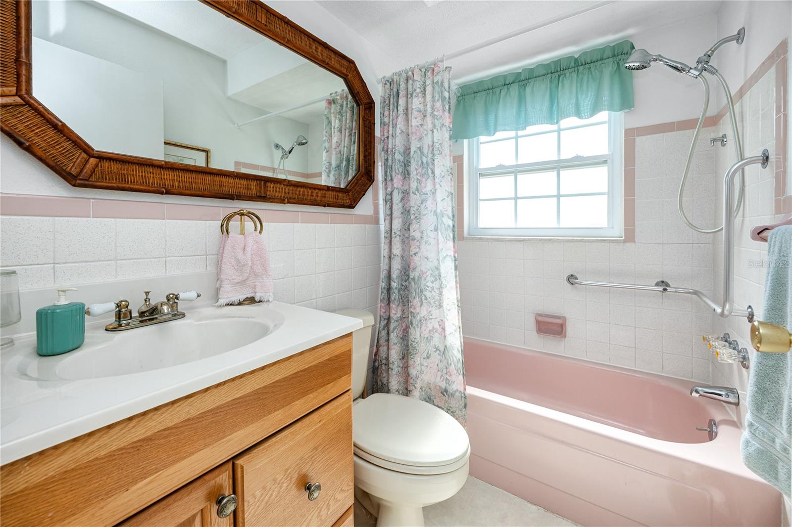 Main guest bathroom in hallway.