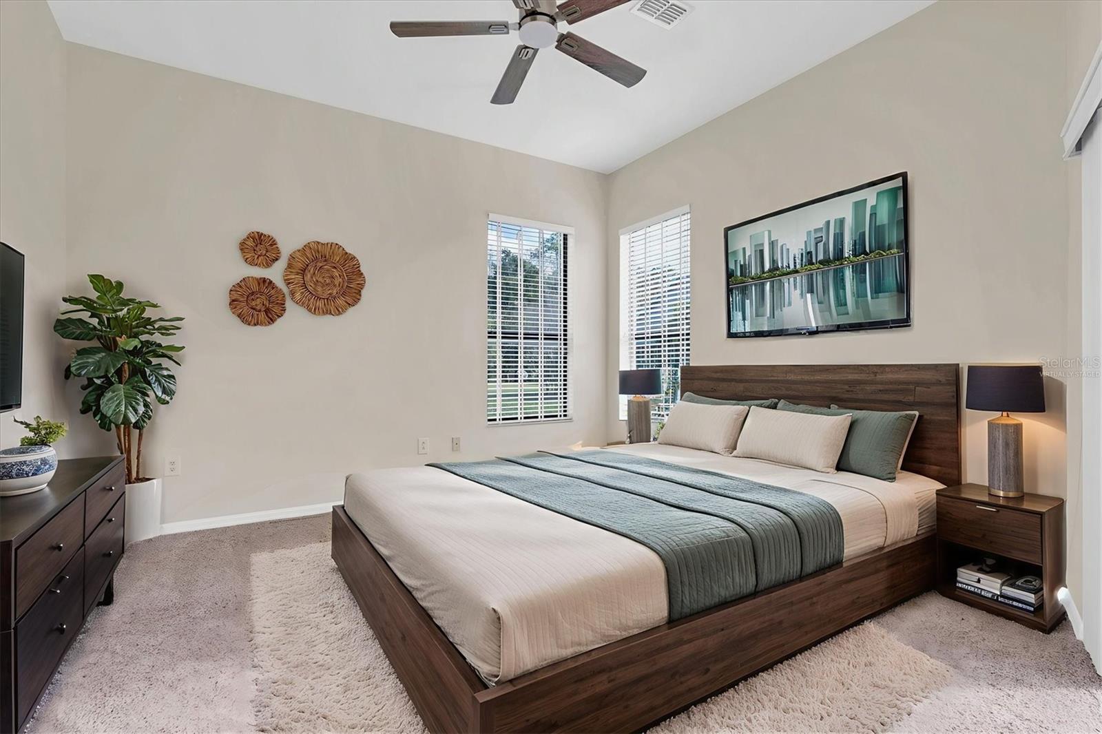 Primary Bedroom Virtually staged