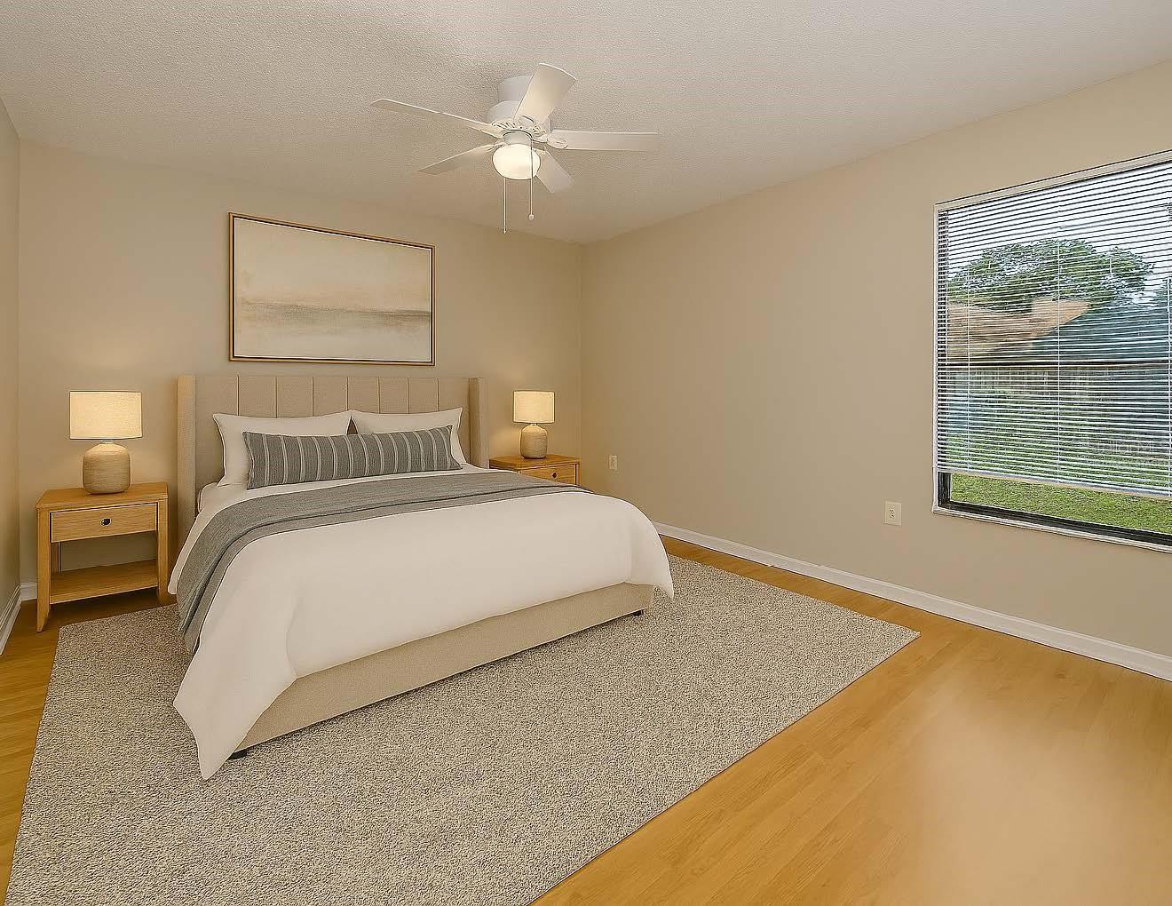 Second bedroom virtually staged.