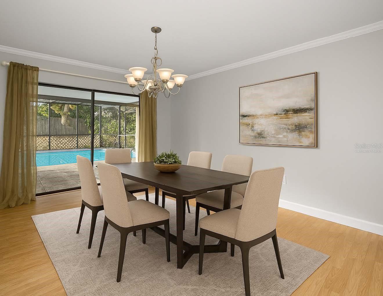 Dining Room virtually staged