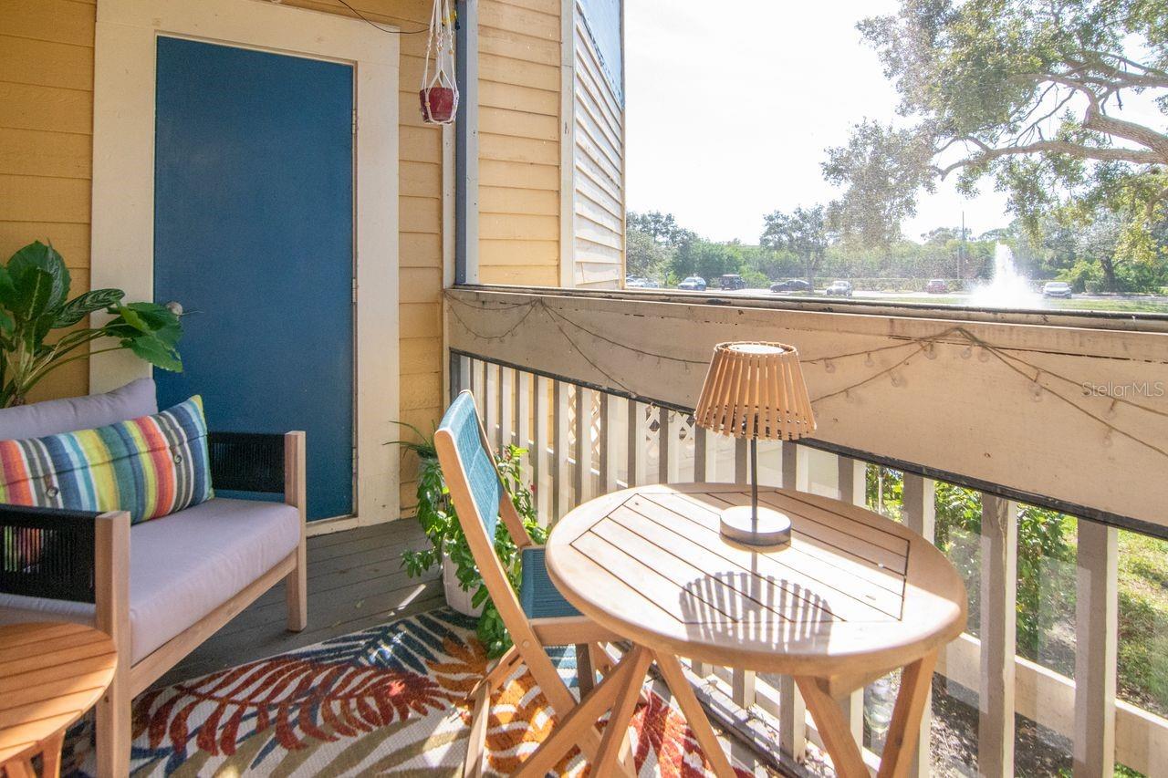 Balcony with storage