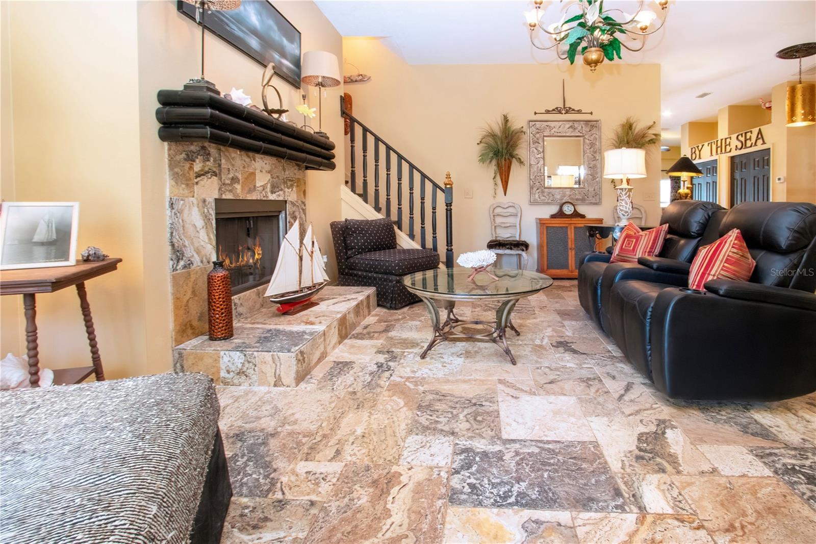 there is a living room and a great room, this is the living room