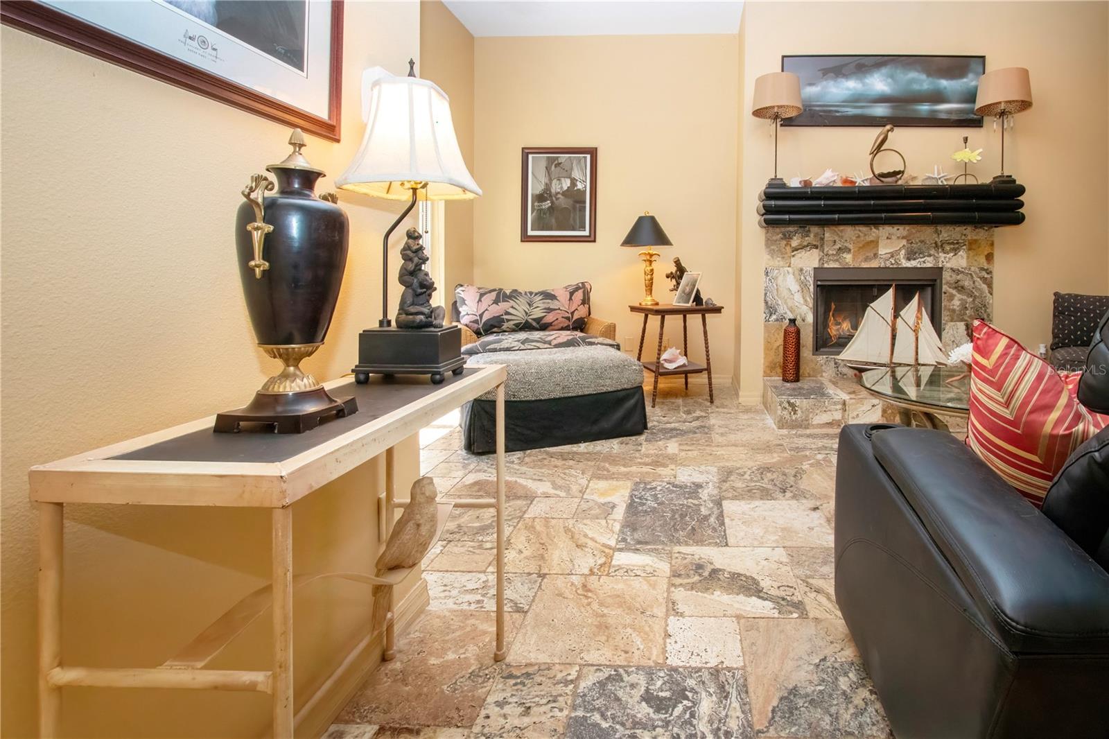 view to the left when leaving the bathroom