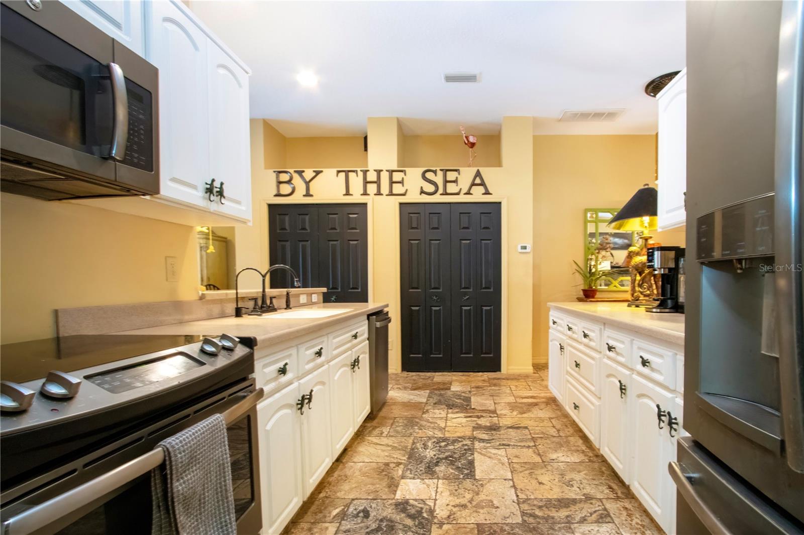 View of the kitchen from the laundry room