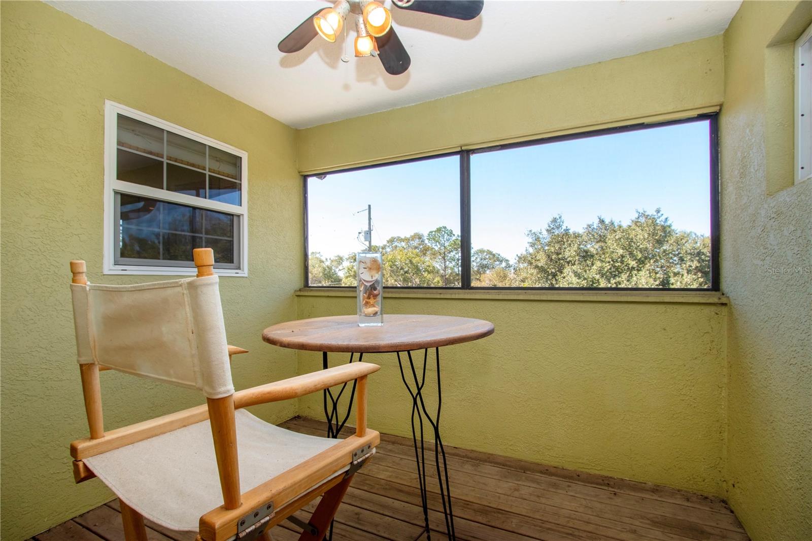 Enclosed porch upstairs