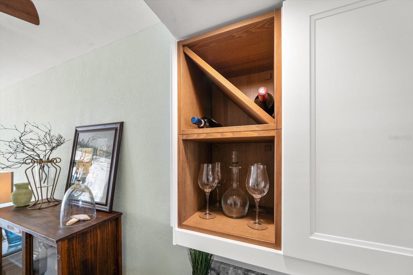 Built-In Wine Display Shelf