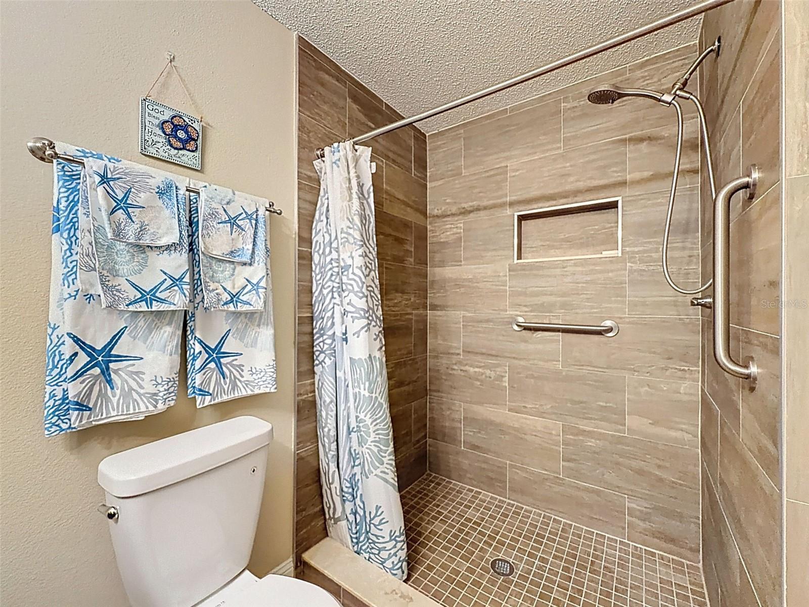 Guest Bath with gorgeous updated shower