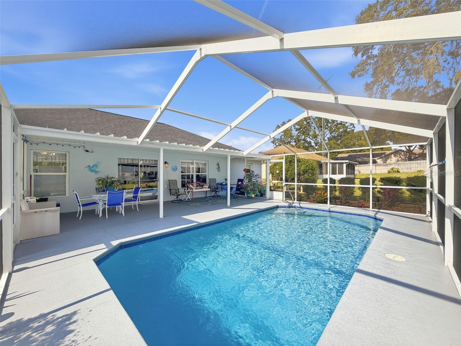 Pool has been recently resurfaced, new tile & features a new motor