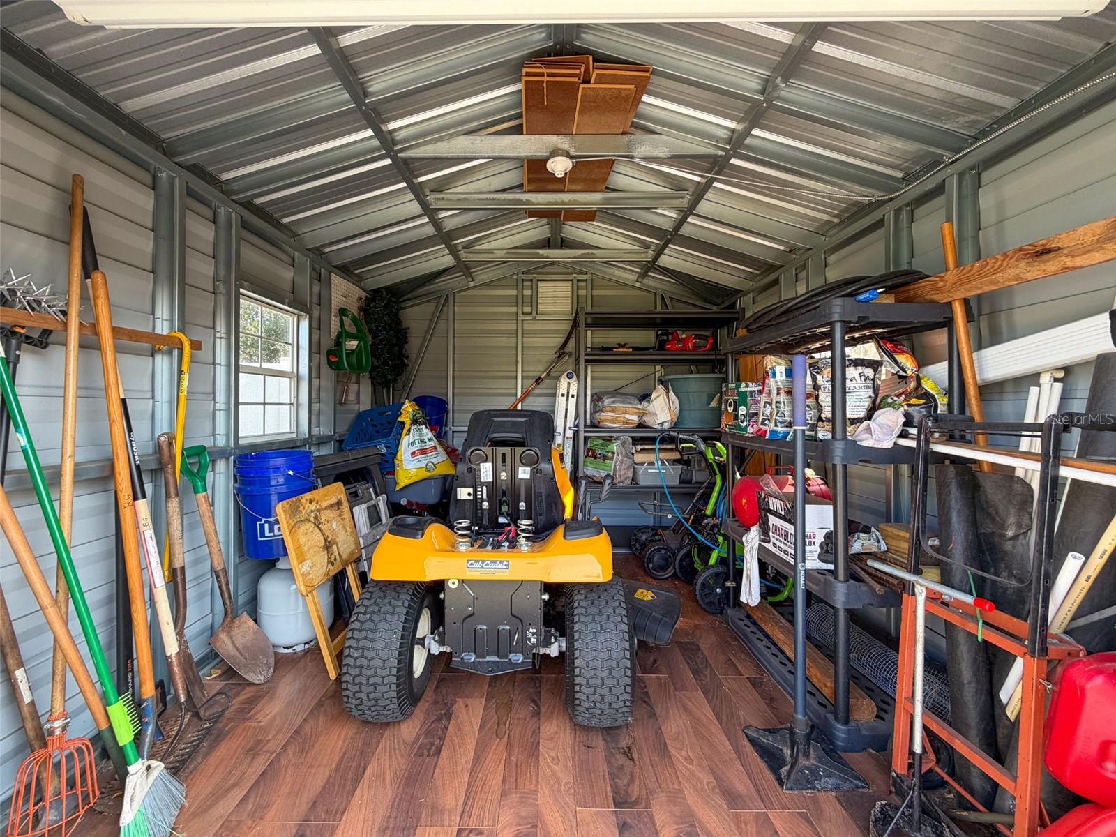 Shed interior