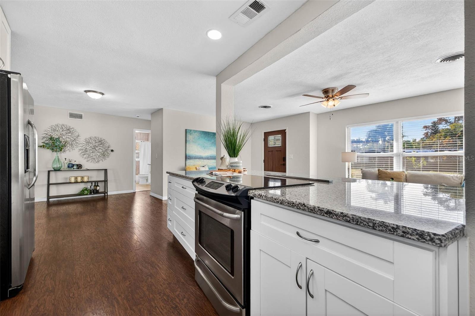 Gorgeous Chef’s kitchen overlooking the living room