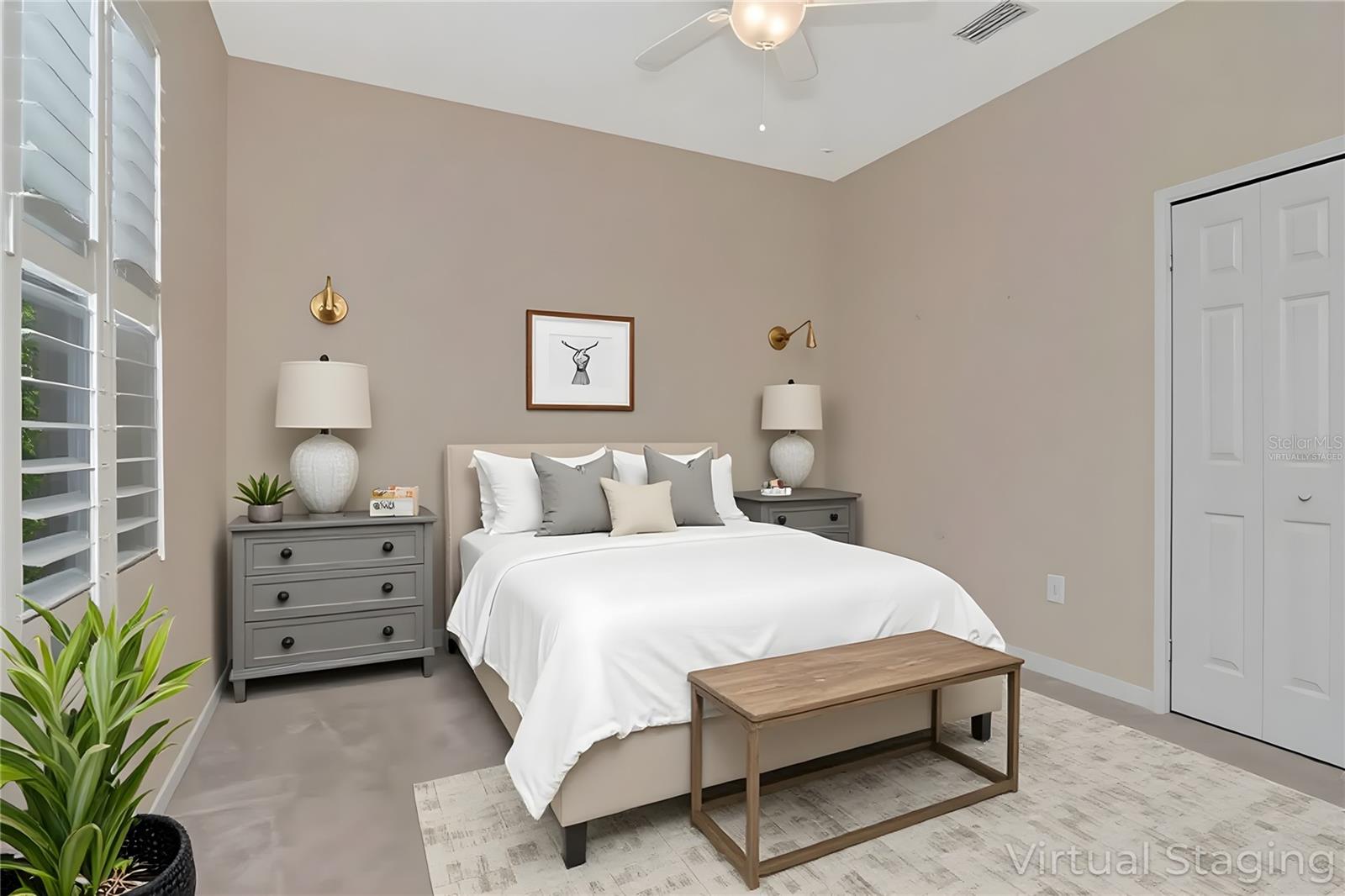 Bedroom 2 Virtually Staged. First Floor