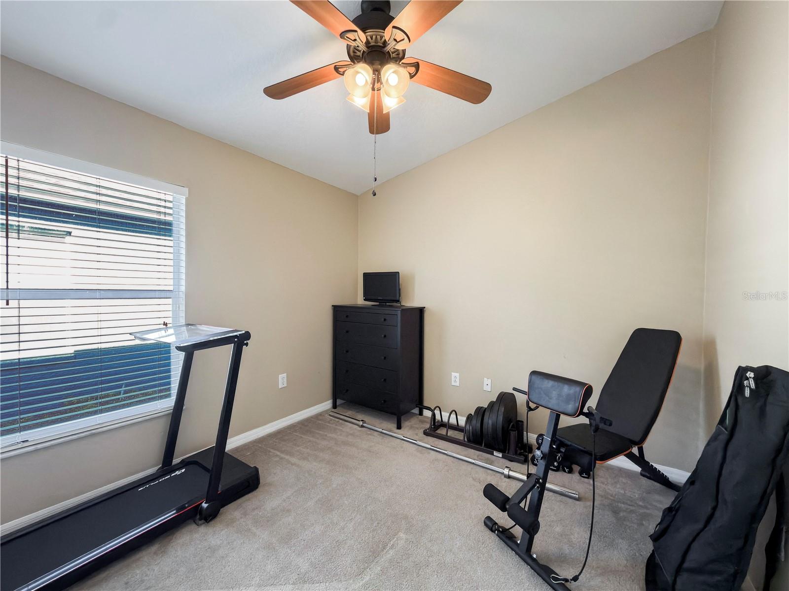 Guest bedroom, currently a gym