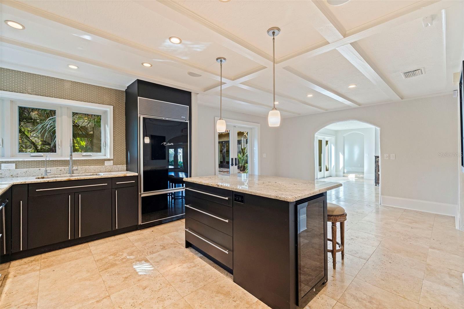 Open kitchen looking out to the pool