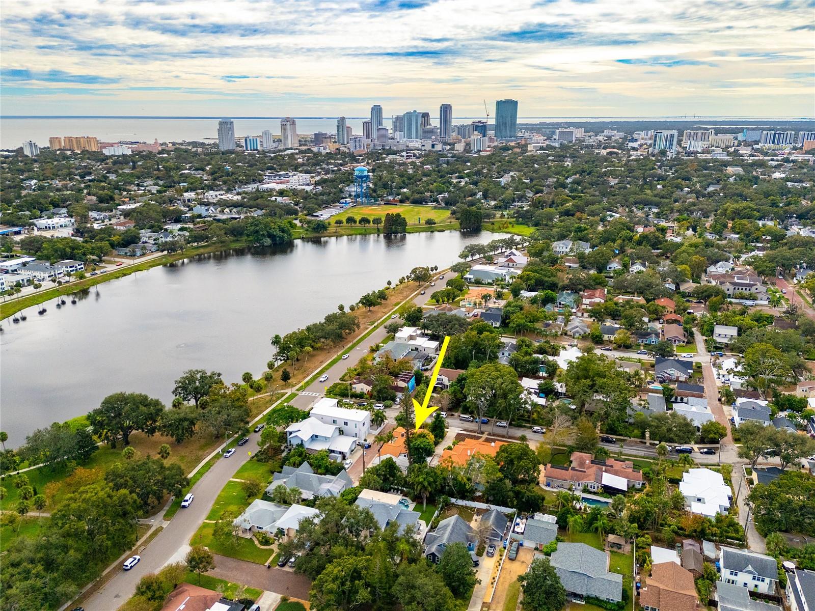 Crescent Lake and Downtown St. Petersburg