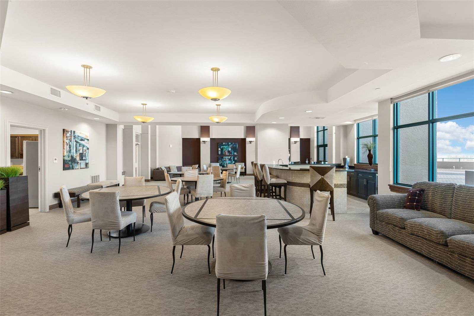 Community room with full kitchen.