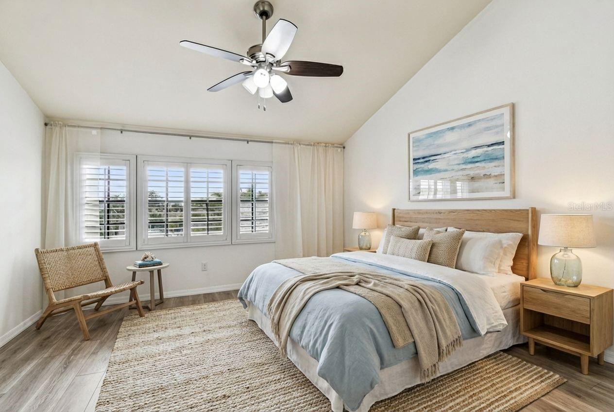 Primary bedroom (virtual staging) .