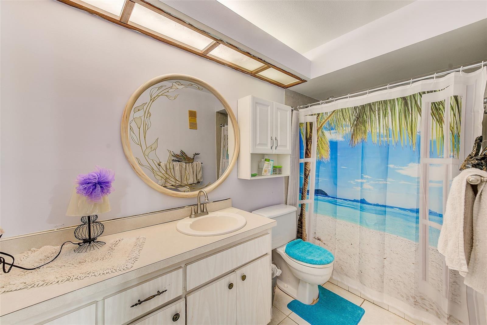 View of master bathroom